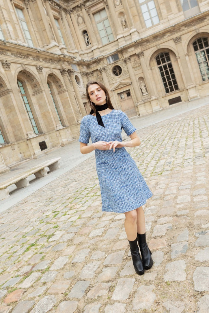 Kleid Pastel Tweed