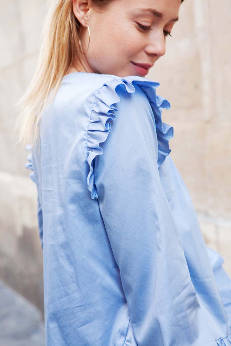 Blouse Lana noir popeline