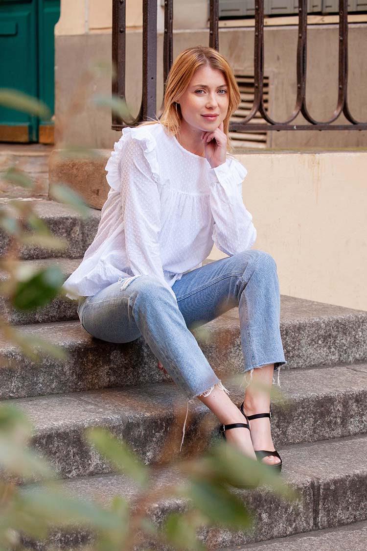 Blouse Lana plumetis popeline