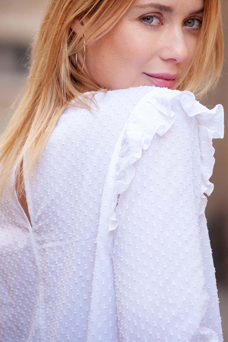 Blouse Lana noir popeline