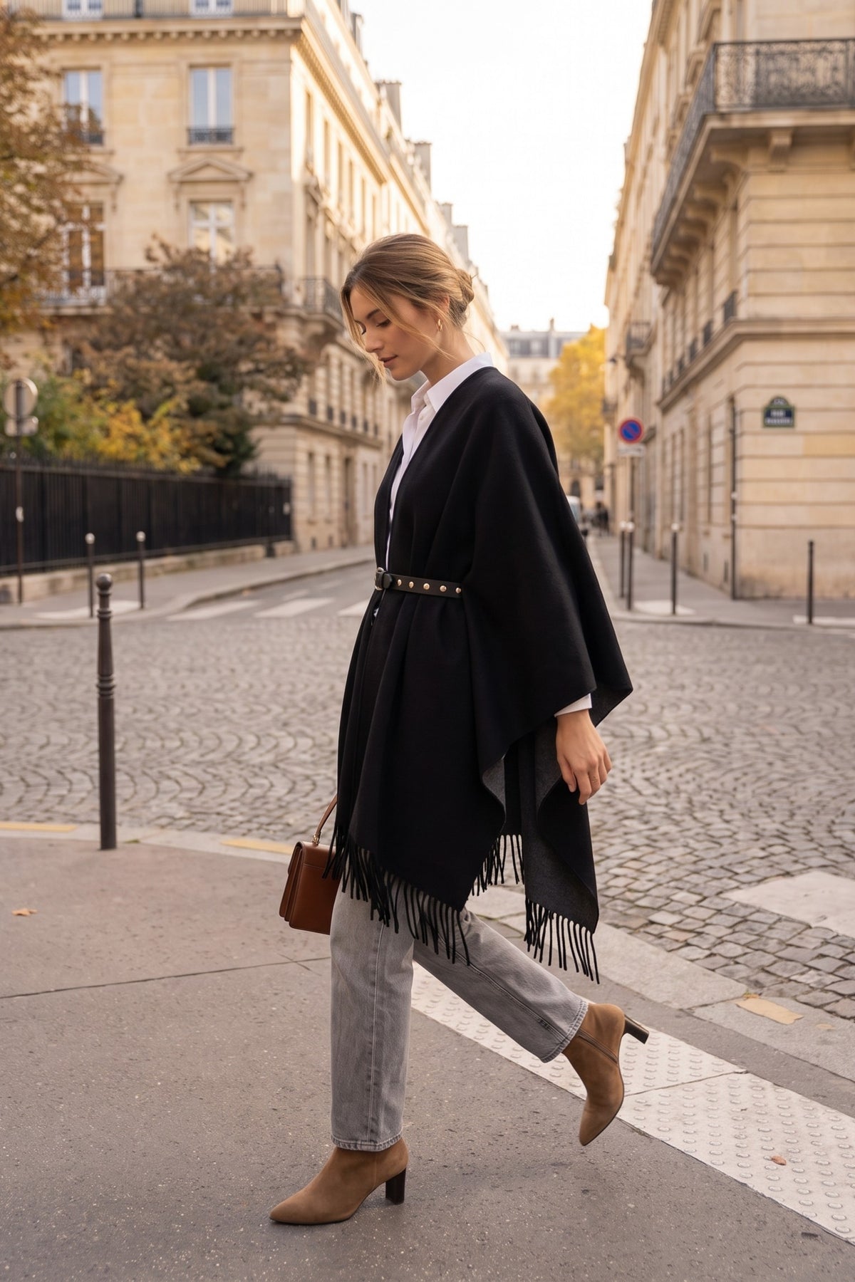 Poncho Petronille noir