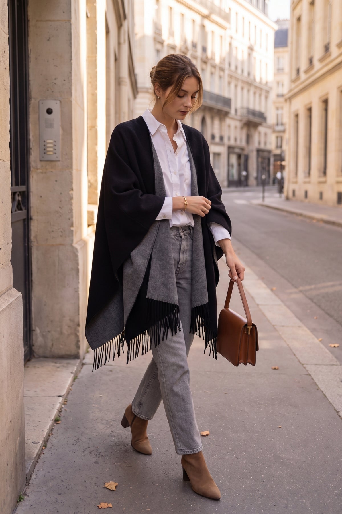 Poncho Petronille noir