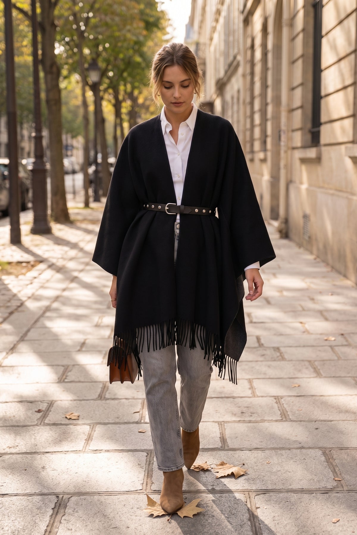 Poncho Petronille noir