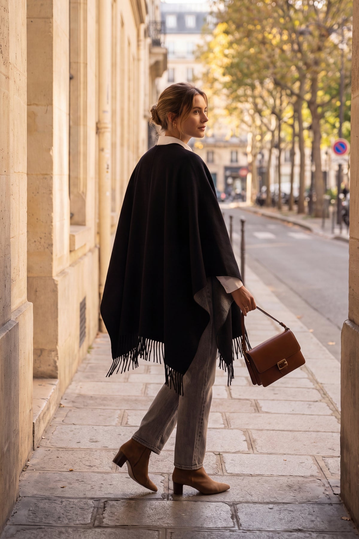 Poncho Petronille noir