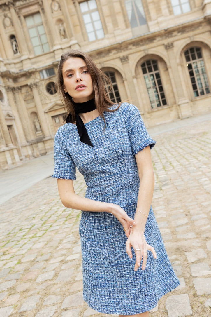 Robe Pastel en tweed