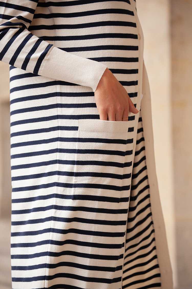 Cardigan Maelys cream/marine