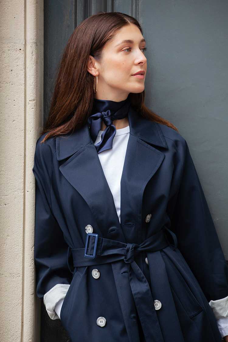 Trench blue hot sale