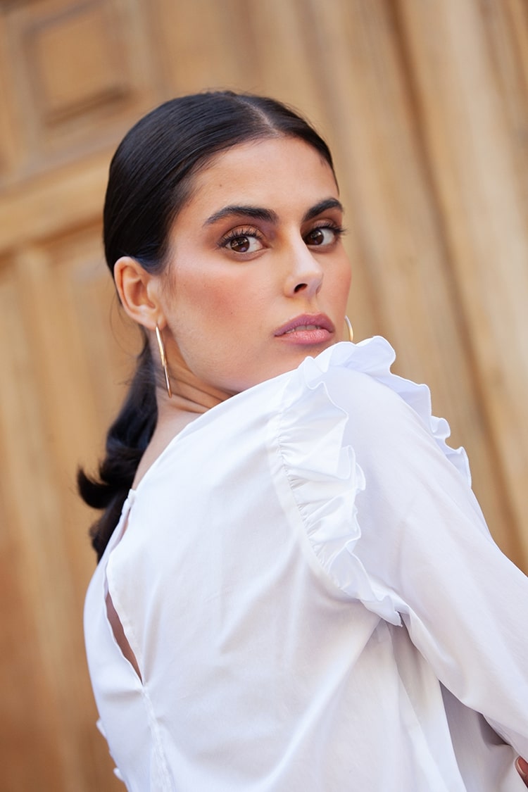 Blouse Lana noir popeline