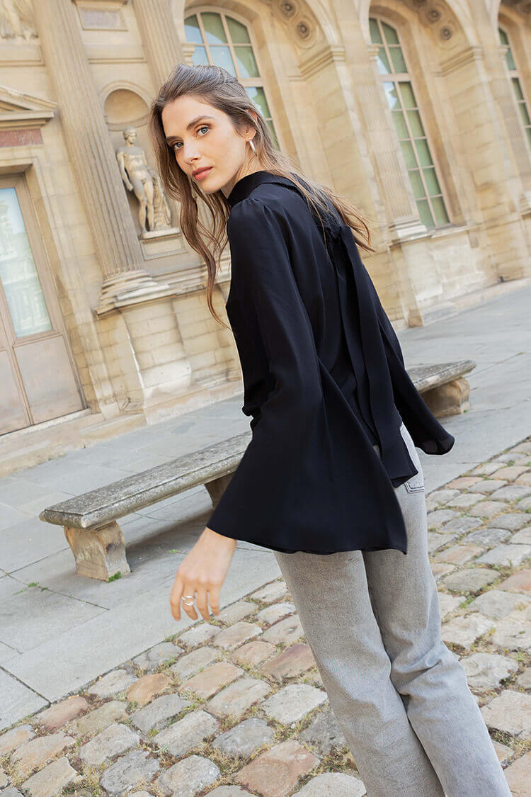 Blouse Victoria noir