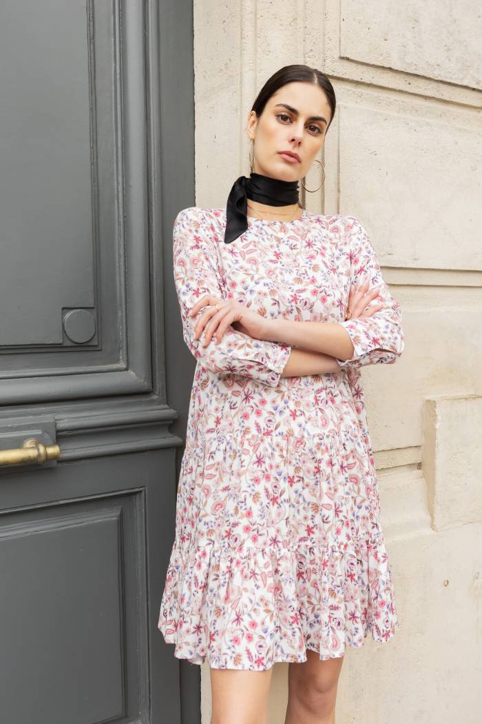 Robe Savanah rose fleurie