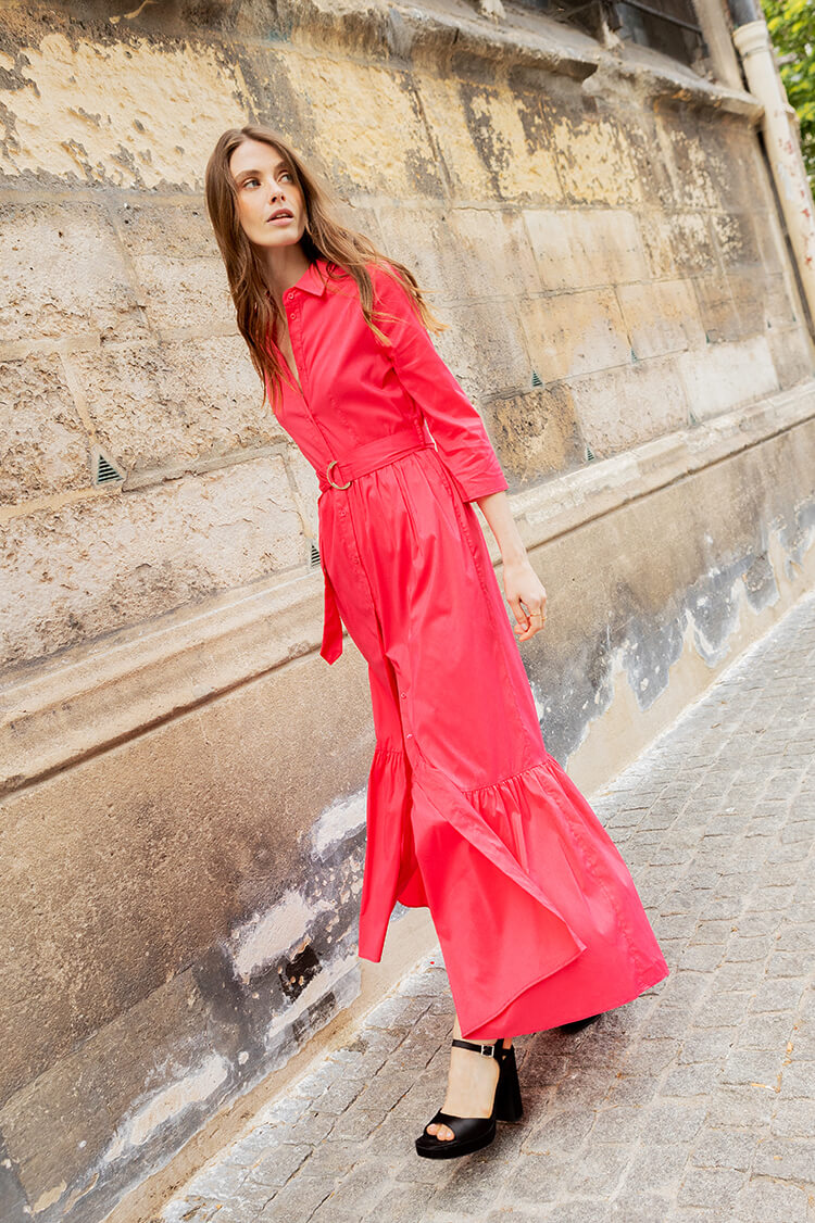 Robe Agathe rose néon