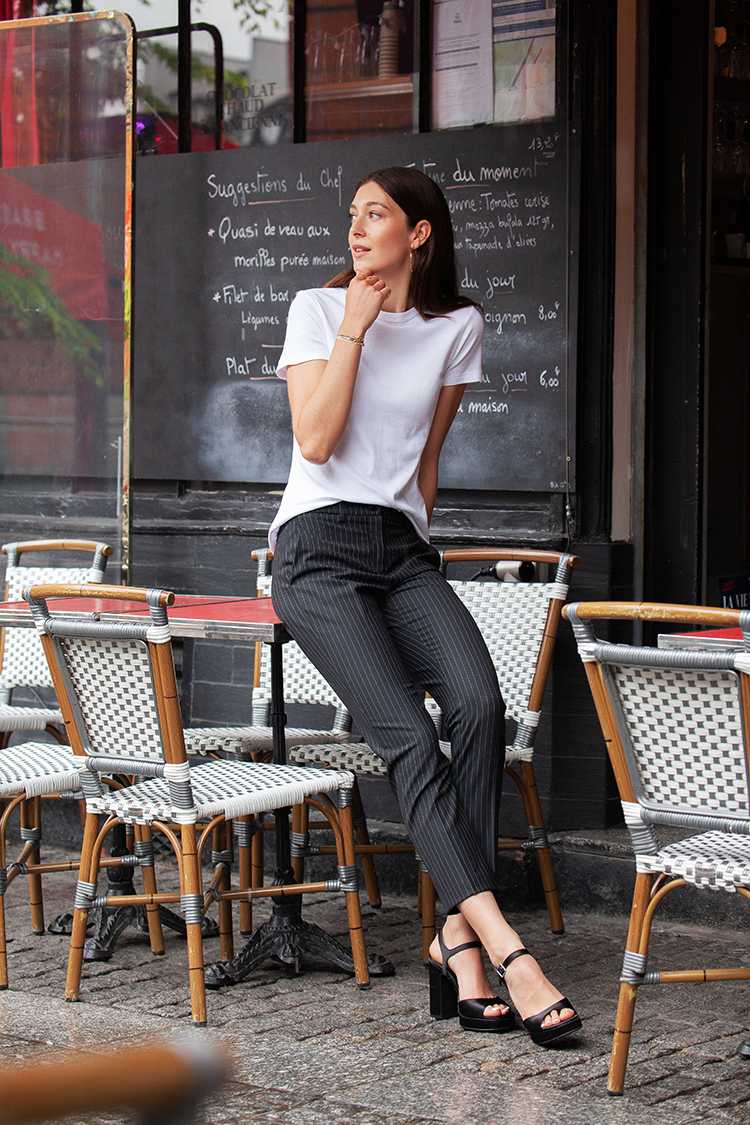 Trouser Paulo costume black striped