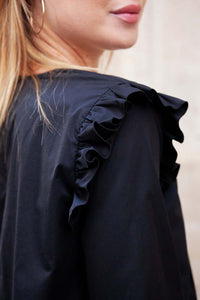 Blouse Lana noir popeline