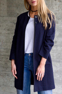 Manteau léo bleu