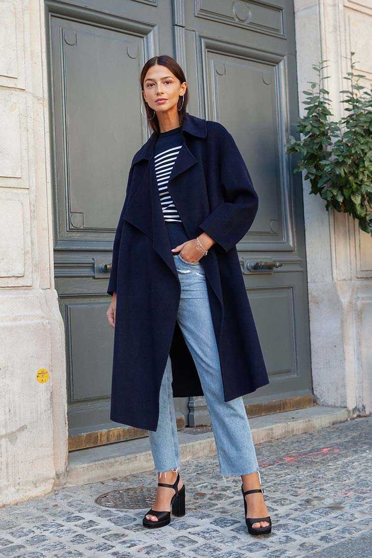 Manteau Eline bleu marine