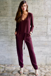 Overall Colombine aubergine 