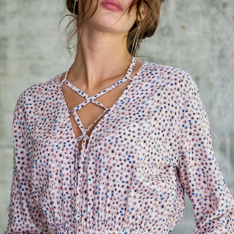 Dress Thaïs leo rose