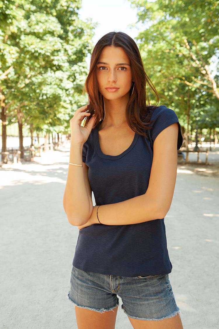 T-Shirt Théa marineblau