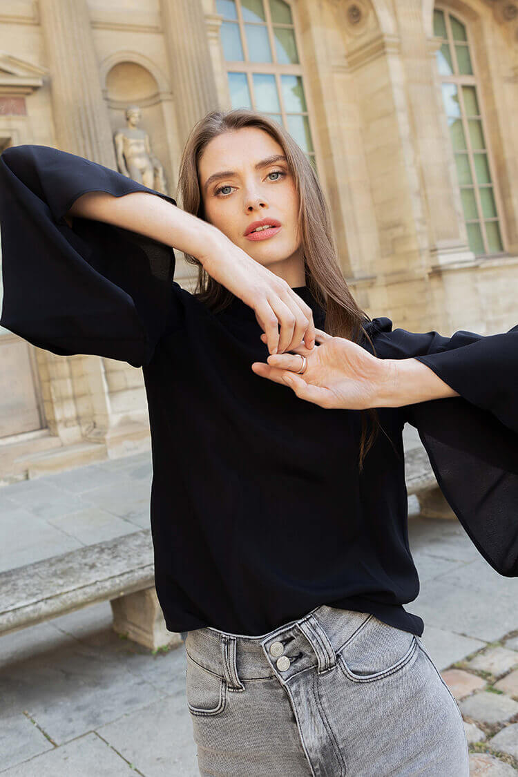 Blouse Victoria noir